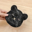 【Dagebeno荷生活】可重覆使用加厚款小黑熊毛髮集中棉 洗衣機防纏繞打結洗衣球-1組(共2入)