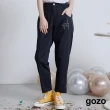 【gozo】gozo villa刺繡後鬆緊修身男友褲(兩色)