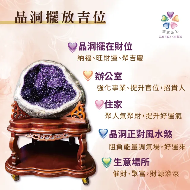 【恬芯晶品】8.1kg頂級烏拉圭紫晶洞錢袋子NO90(圓洞聚財招財貴人開運風水擺件帝王紫水晶洞父親節)