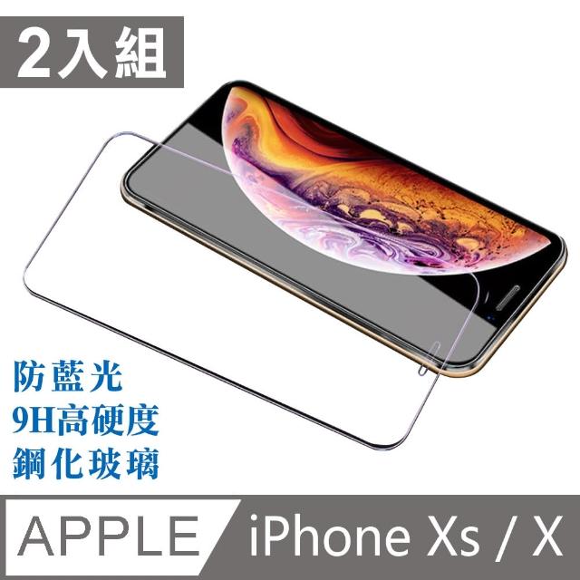 【台灣霓虹】iPhone Xs / X 5.8吋滿版鋼化玻璃保護貼2入組