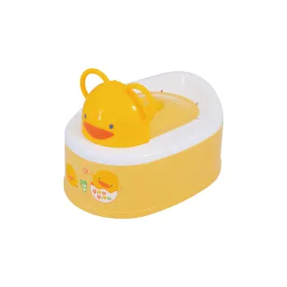 【Piyo Piyo 黃色小鴨】兩段式功能造型幼兒便器(黃色)