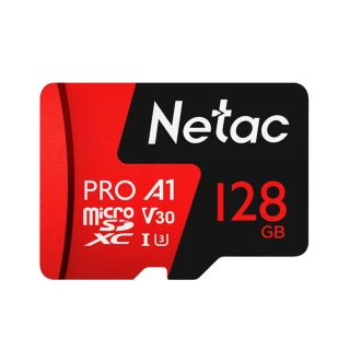 【Netac  台灣公司貨】128GB Pro MicroSDXC 4k V30 監控記錄專用 記憶卡(最高讀速100MB/s  原廠5年保固)