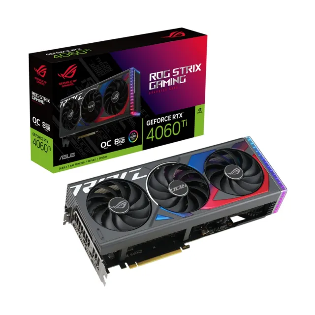 【ASUS 華碩】ROG STRIX-RTX4060TI-O8G-GAMING 顯示卡