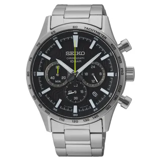 【SEIKO 精工】CS 三眼石英計時錶/43mm 母親節(8T63-00Y0D SSB413P1)
