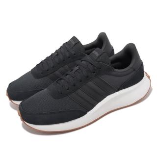 【adidas 愛迪達】慢跑鞋 Run 70S 男鞋 黑 白 微厚底 緩震 運動鞋 復古 愛迪達(ID1876)