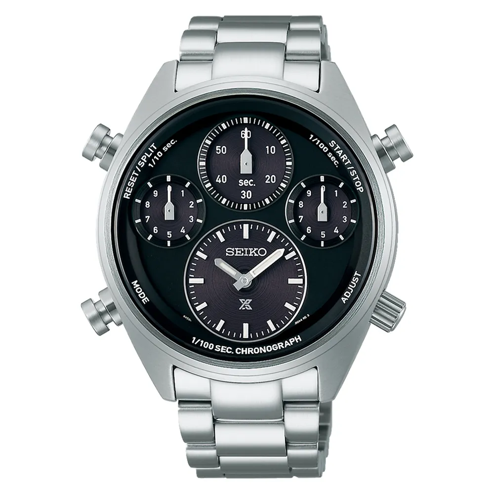 【SEIKO 精工】PROSPEX 熊貓腳印太陽能計時錶/42mm雙11限定(8A50-00A0D SFJ003P1)