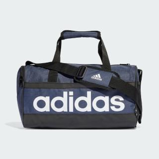 【adidas 愛迪達】手提包 健身包 運動包 旅行袋 LINEAR DUF XS 藍 HR5346