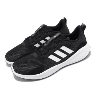 【adidas 愛迪達】慢跑鞋 Fluidflow 3.0 男鞋 黑 白 基本款 緩衝 運動鞋 環保材質 愛迪達(IG9835)