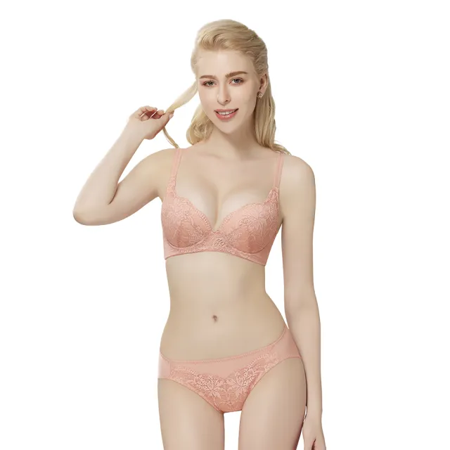 【Swear 思薇爾】花禧系列B-E罩蕾絲包覆女內衣(夕慕粉)