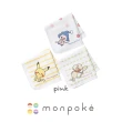 【日本犬印】monpoke寶可夢 紗布方巾3入組(綠色 / 粉紅色)