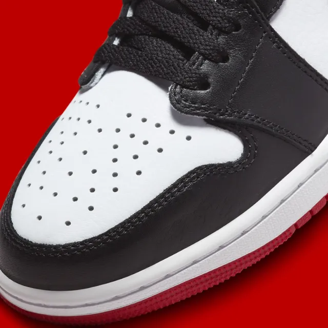 NIKE 耐吉】休閒鞋Air Jordan 1 Low OG Black Toe 黑腳趾黑紅男款