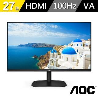 【AOC】27B2HM2 27型 VA 100Hz平面窄邊框螢幕(HDMI/1ms)