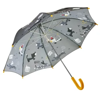 【rainstory】雪靴貓-灰抗UV兒童手開直骨傘