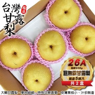 【WANG 蔬果】東勢26A巨無霸甘露梨5顆x2盒(900g/顆 禮盒包裝)