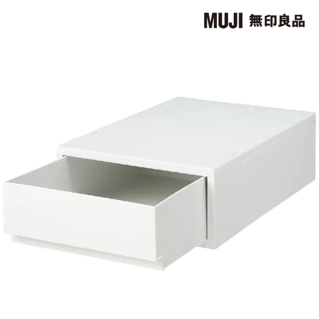 【MUJI 無印良品】●PP盒/淺型/正反疊/白灰(6入組)