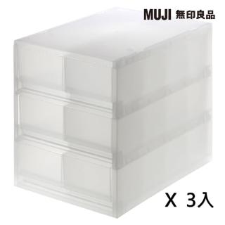 【MUJI 無印良品】PP盒/淺型/6格/附隔板/正反疊(3入組)