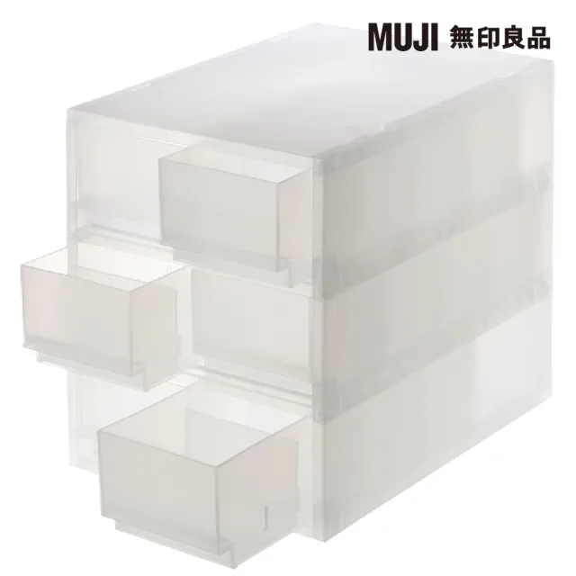【MUJI 無印良品】PP盒/淺型/6格/附隔板/正反疊(3入組)