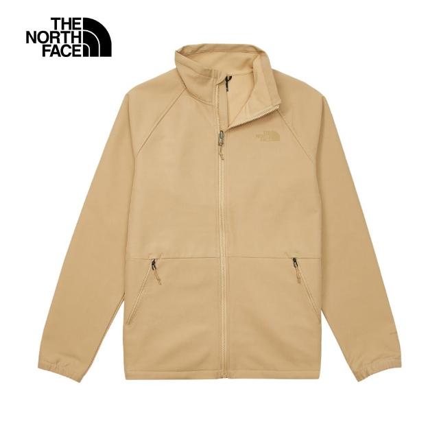 【The North Face 官方旗艦】北面男款卡其色DWR防潑水輕量風衣｜83S6N51