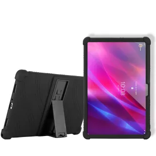 【VXTRA】聯想 Lenovo Tab P11 2nd Gen TB-350FU 11.5吋 全包覆矽膠防摔支架保護軟套-黑