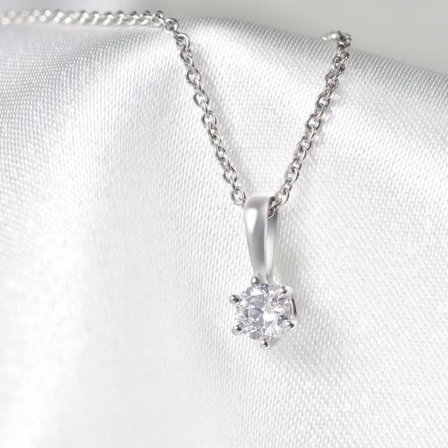【le voeu】18K金 20分 鑽石項鍊 單點星光 流星(0.2克拉 輕珠寶 項鍊)