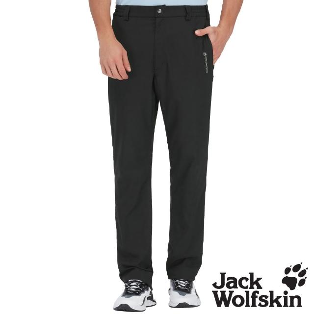 【Jack wolfskin 飛狼】男 俐落率性涼感休閒褲 登山褲(黑)