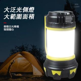 【SUNHO三禾】大容量露營燈 USB多功能手電筒 高亮LED燈珠(六檔調光 智慧充電戶外燈 可掛可提)