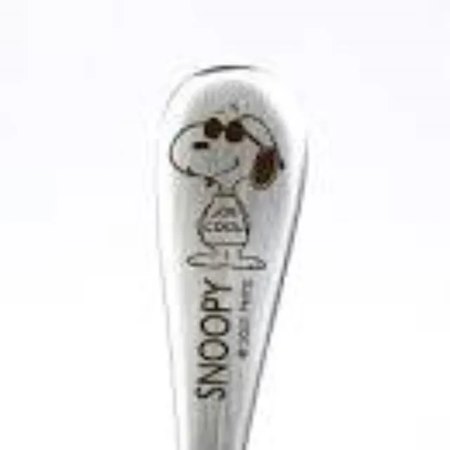 【小禮堂】SNOOPY 史努比 不鏽鋼平口湯匙 18.3cm - 墨鏡款(平輸品)