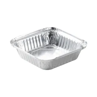 【Nil】一次性氣炸鍋方形錫紙盤 50入(鋁箔餐盒 錫紙盒 烘焙錫紙碗盤 烤盤)