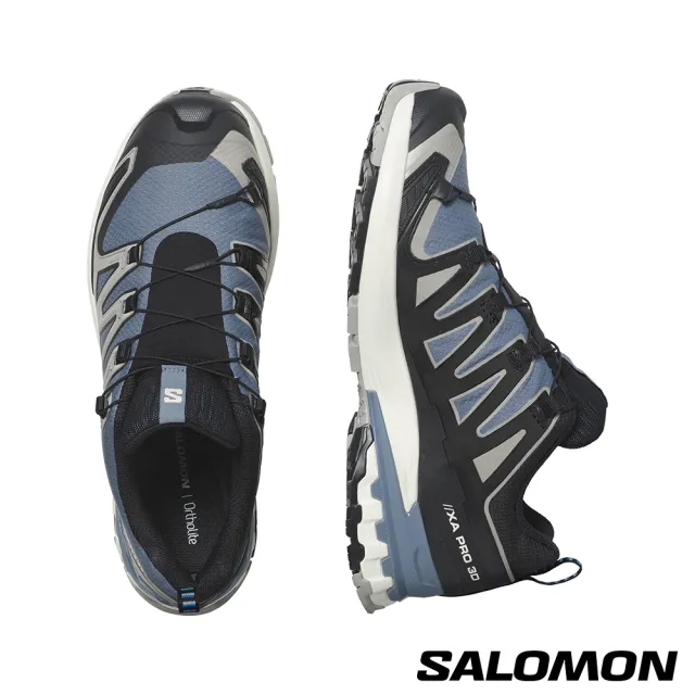 salomon官方直營】男XA PRO 3D V9 Goretex 健野鞋寬楦(黑/灰/灰