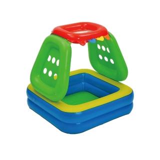 【孩子國】二用戲水池/爬行隧道遊戲球池/球屋(附魚紋綵球100顆)