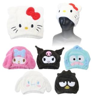 【小禮堂】Hello Kitty 吸水鬆緊髮帽 - 大臉款 Kitty 美樂蒂 大耳狗 酷洛米(平輸品)