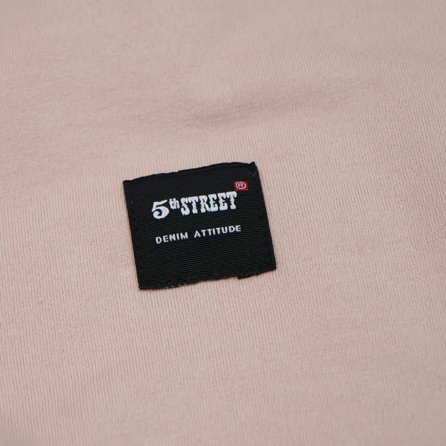 【5th STREET】中性 短t 短袖 上衣 t恤 TEE logo 粉紅(5A7010)