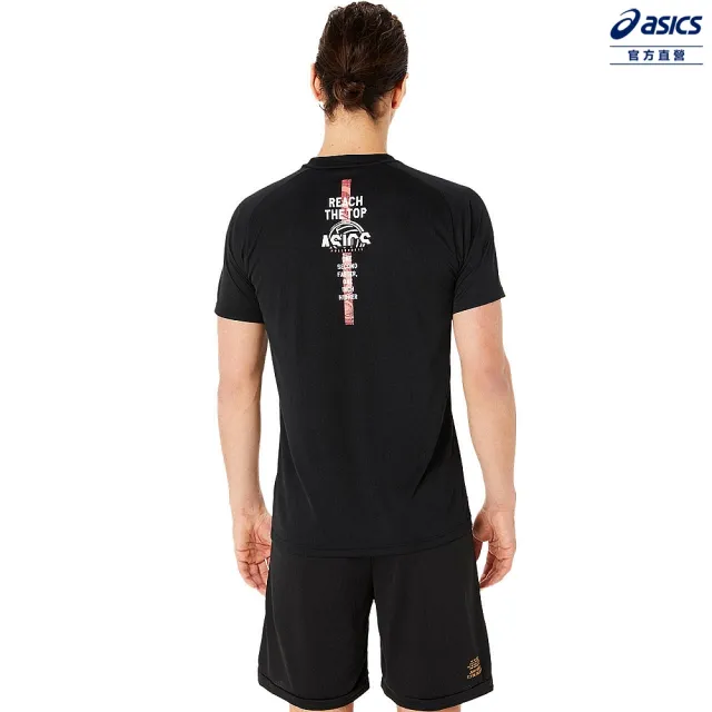 【asics 亞瑟士】短袖上衣 男款  排球 上衣(2051A347-002)