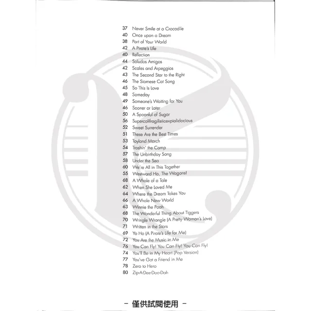 【Kaiyi Music 凱翊音樂】THE BIG BOOK OF DISNEY SONGS Alto Saxophone