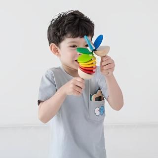 【Plantoys】彎彎彩虹響板(木質木頭玩具)