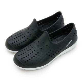 【GOODYEAR 固特異】男 排水透氣輕便水陸晴雨多功能休閒洞洞鞋(黑 33320)