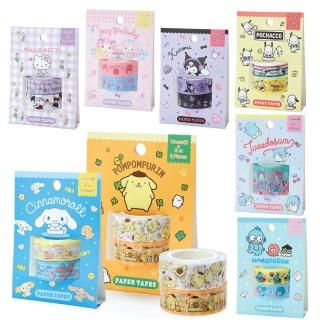 【小禮堂】三麗鷗 紙膠帶2入組 Kitty 美樂蒂 大耳狗 布丁狗 酷洛米(平輸品)