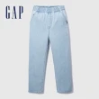 【GAP】男童裝 純棉錐形鬆緊牛仔褲-淺藍色(811483)