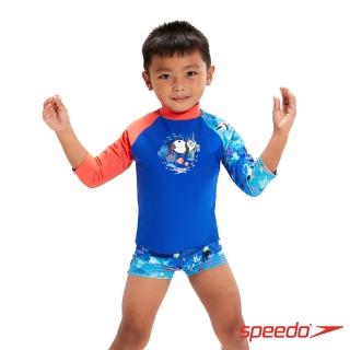 【SPEEDO】幼童 長袖防曬衣(藍/橘/熊貓)