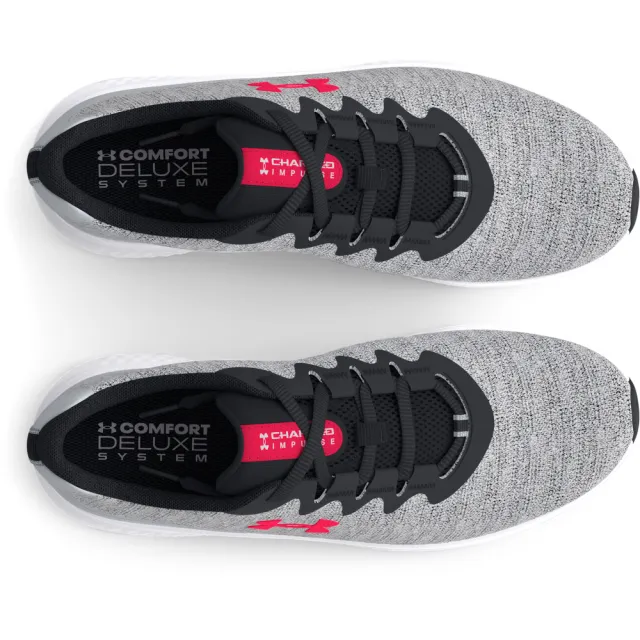 【UNDER ARMOUR】UA 男 Charged Impulse 3 Knit 慢跑鞋 運動鞋_3026682-100(灰紅)