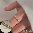 【卡樂熊】S925銀韓系紋理質感可調節造型戒指飾品(輕奢飾品)