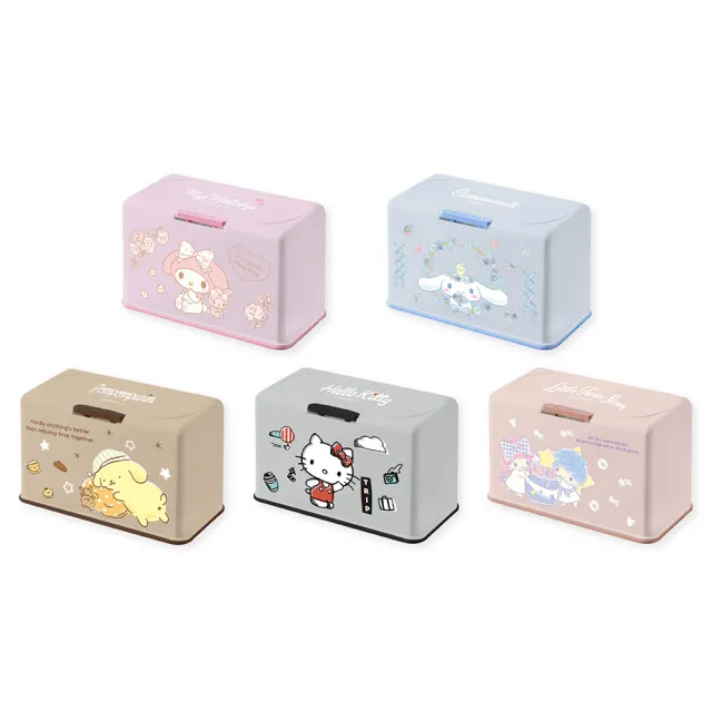 【收納王妃】Sanrio 三麗鷗 萬用收納盒 衛生紙盒 可收納50入口罩 多功能用途 多色(20.5x10.5x13)