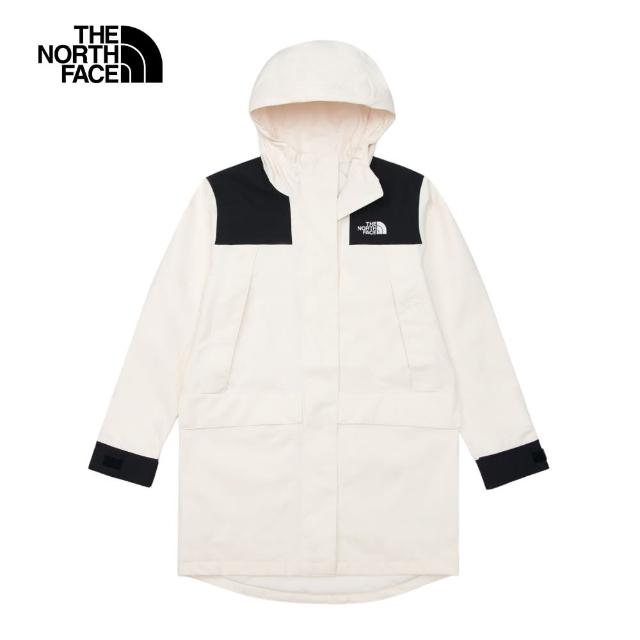 【The North Face 官方旗艦】北面女款米白DryVent防水透氣可調節連帽衝鋒衣｜81RZN3N(外套)