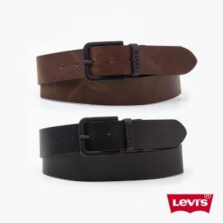 【LEVIS 官方旗艦】男款 真皮皮帶 / 仿舊質感 / 簡約金屬釦頭 X 精工鐫刻Logo 人氣新品 38018-0021