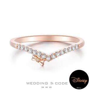 【WEDDING CODE】14K金 20分鑽石女戒 迪士尼 2161玫.配件(天然鑽石 母親節 現貨)