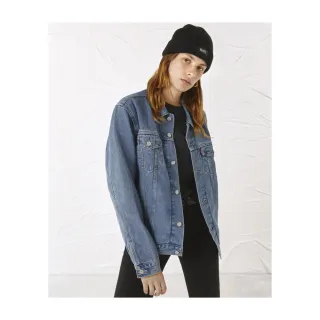 【LEVIS 官方旗艦】女款 90年古著牛仔外套 / 寬袖設計 / 天絲棉 / 精工深藍染水洗 熱賣單品 A1743-0022