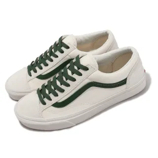 【VANS】休閒鞋 Style 36 男鞋 白 綠 麂皮 帆布 復古 基本款 小白鞋(VN0A54F66QU)