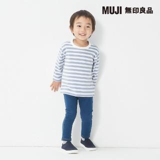 【MUJI 無印良品】幼兒棉混聚酯纖維高腰丹寧感緊身褲(共3色)