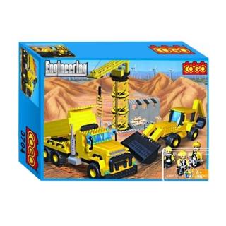 【COGO】積木 工程車系列 多功能工程車套裝-3704(挖士機/堆土機/益智玩具/兒童玩具/聖誕禮物)