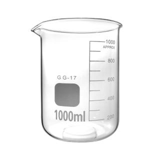 【工具達人】寬口燒杯 透明玻璃杯 化學實驗室器材 1000ml 玻璃燒杯 玻璃量杯 實驗燒杯(190-GCL1000)